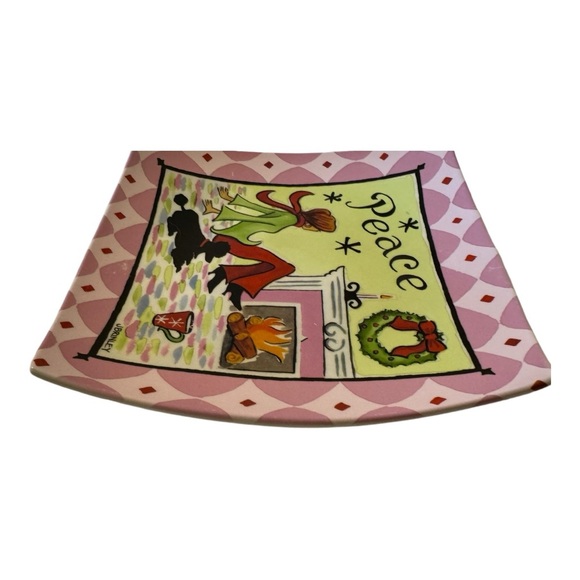 Set of 3 Cypress Home Christmas Square Plates | Peace, Joy, Cheer - Picture 8 of 12